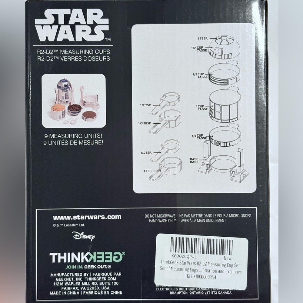 🎉HP🎉 Star Wars R2-D2 Measuring Cup Set NWT - Picture 6 of 7